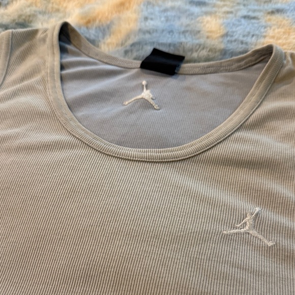 Jordan Gray Tank Top with Embroidered Logo - Picture 1 of 6